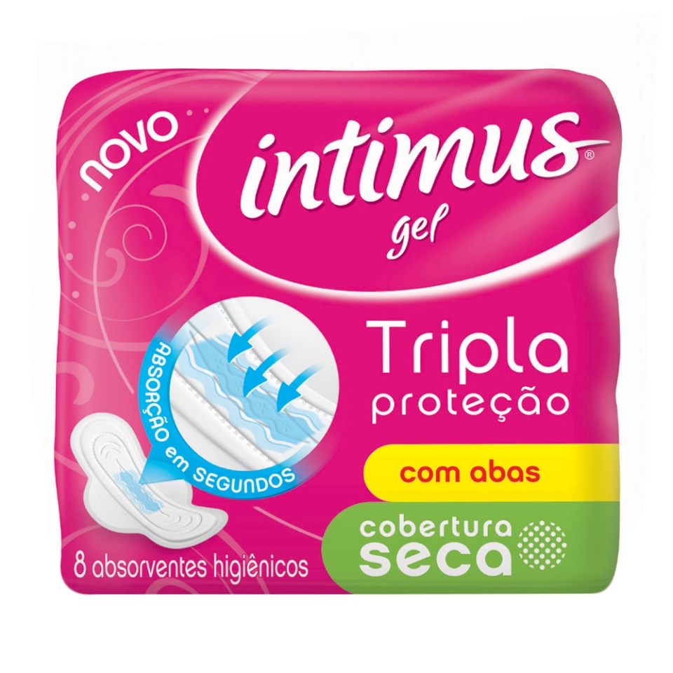 ABSORVENTE INTIMUS GEL TRIPLA PROTEÇÃO COM ABAS