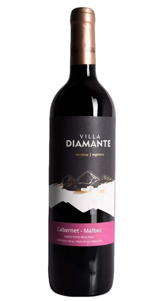 VINHO VILLA DIAMANTE CABERNET S MALBEC 750ML