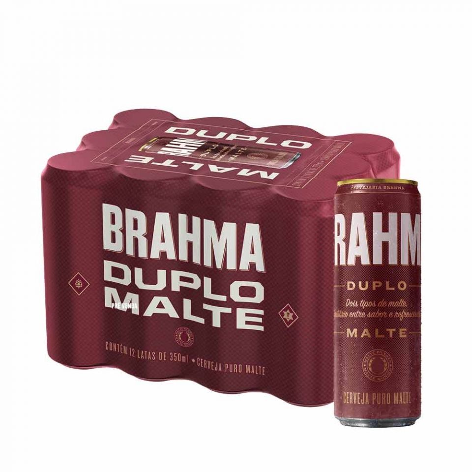 FARDO BRAHMA DUPLO MALTE 350ML C/12 UNIDADES