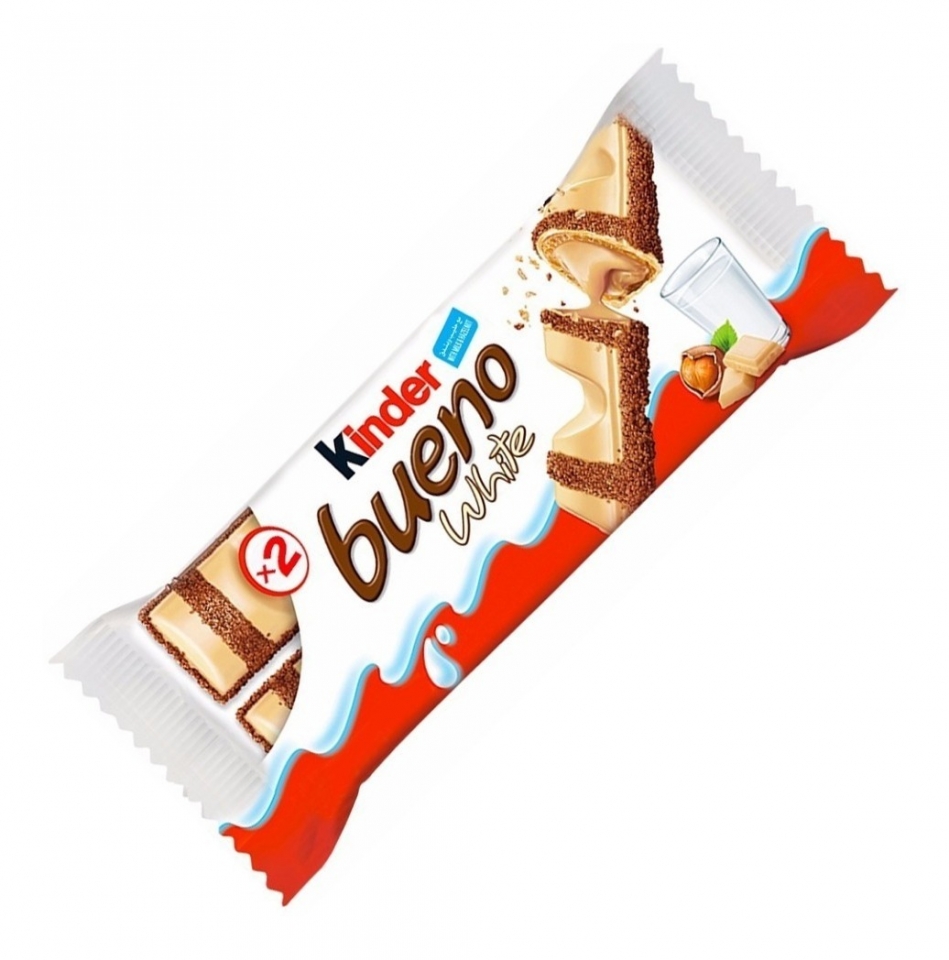 KINDER BUENO CHOCOLATE BRANCO 43G